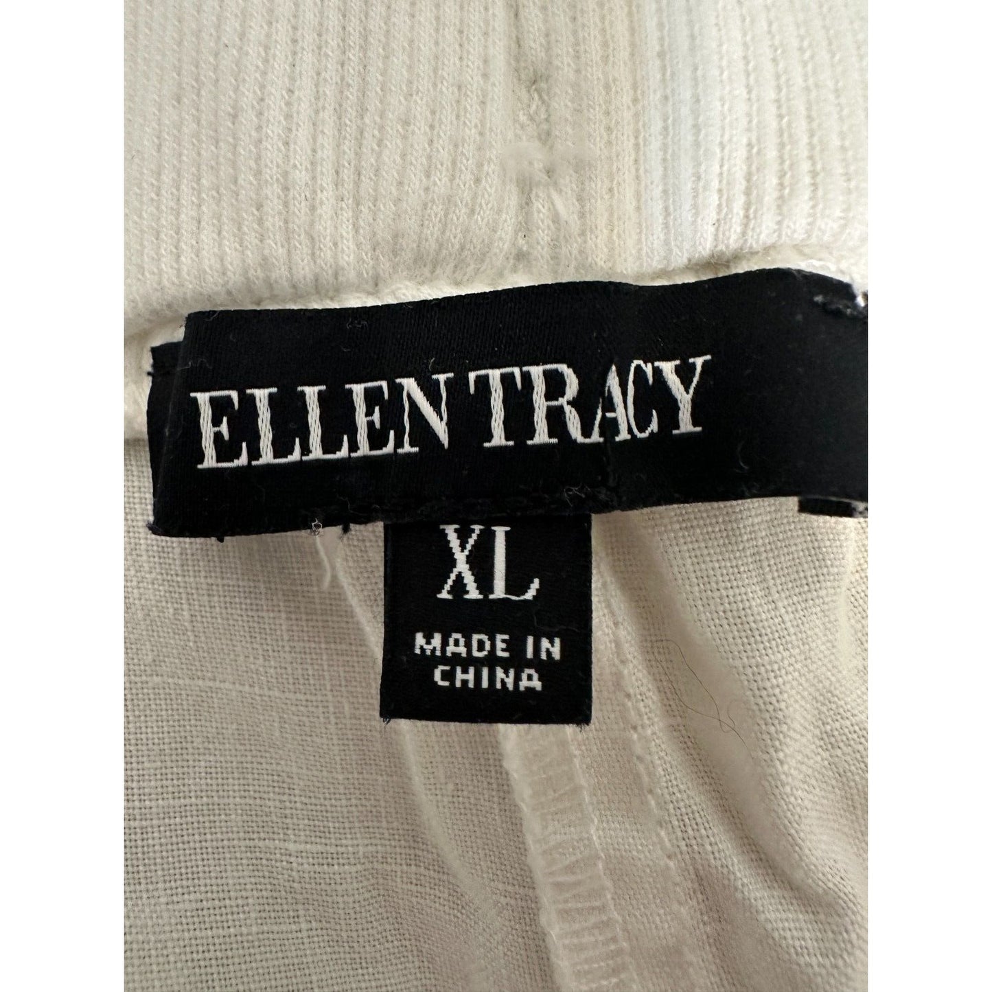 Ellen Tracy Womans Pull On 100% Linen Trousers Size XL Beachy Vacay Travel Boho