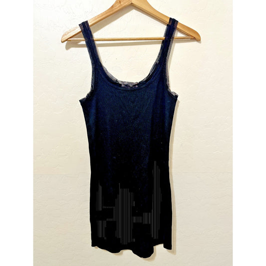 Victorias Secret Womans Top Size L Y2K Scoop Neck Mesh Fitted Grunge Goth