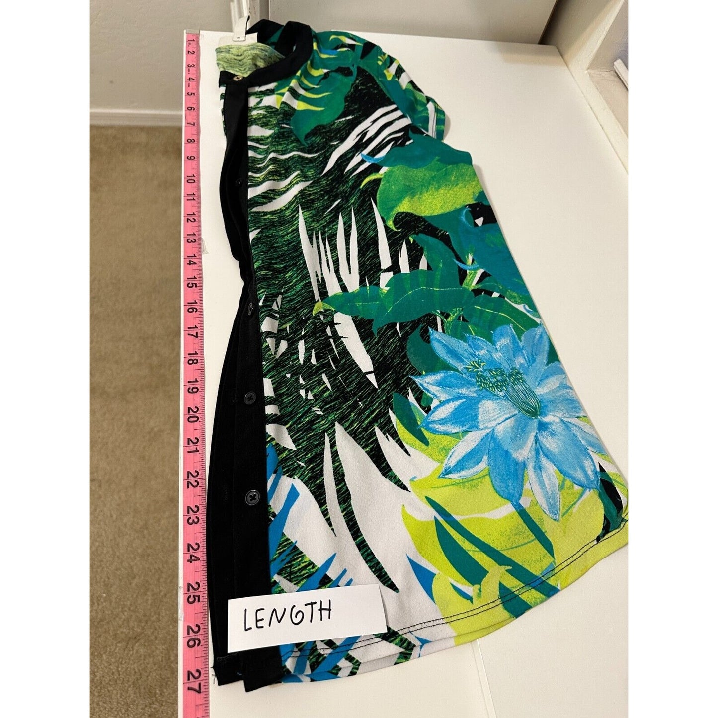 Dana Buchman Womans Floral Top Sz XL Tropical Travel Beachy Hawaiian Resort