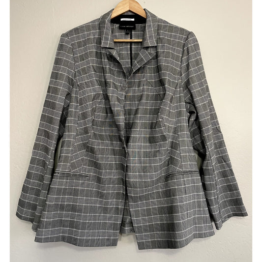 Lane Bryant The Bryant Blazer Womans Size 20 Plaid Career Office Dark Academia