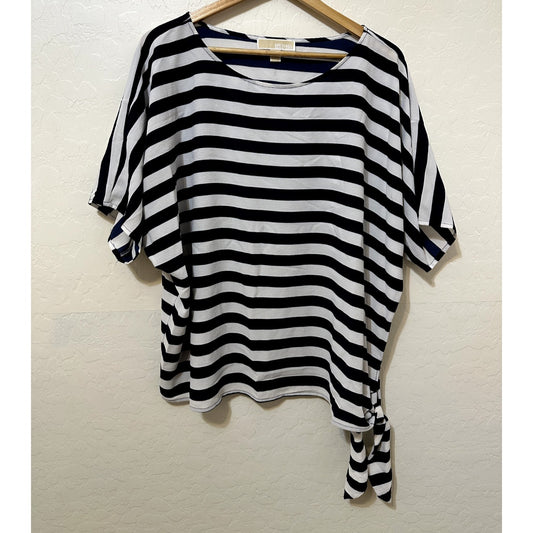 Michael Kors Womans Striped Top Size XL Nautical Sailor Minimal Capsule Career