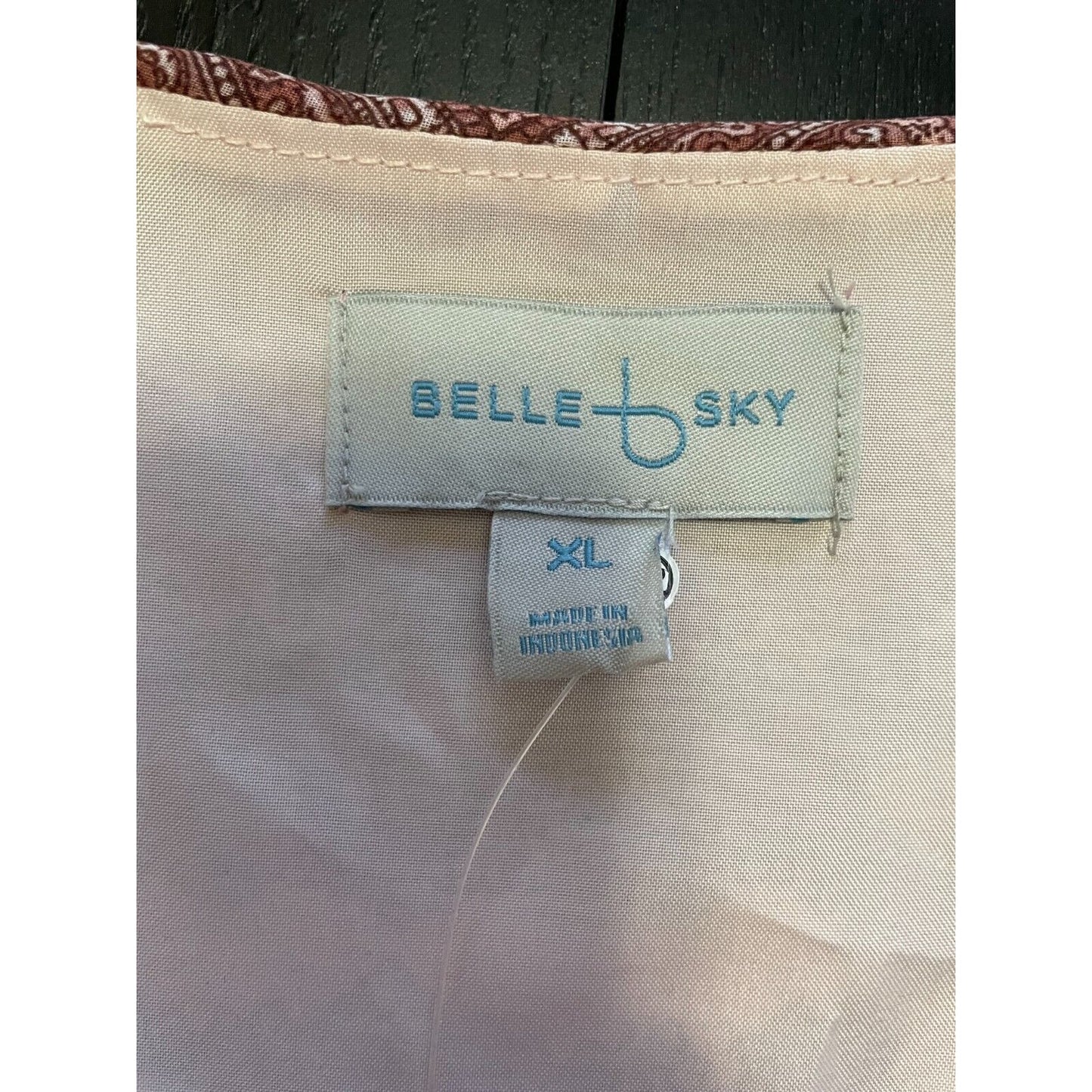 Belle & Sky Womans Maxi Dress Size XL Long Sleeve Boho Peasant Cottagecore Artsy