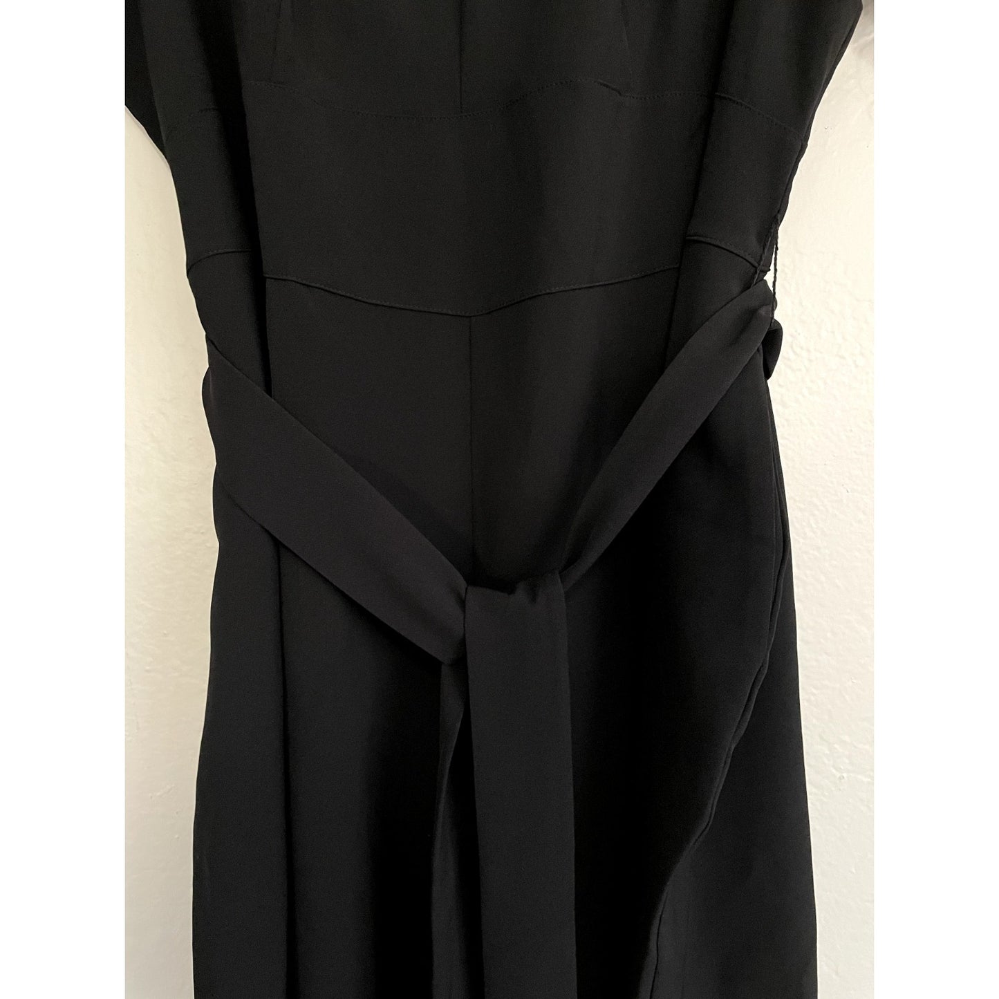 Lane Bryant Women Short Sleeve Wide Leg Jumpsuit Size 20 Black Round Neck NWT