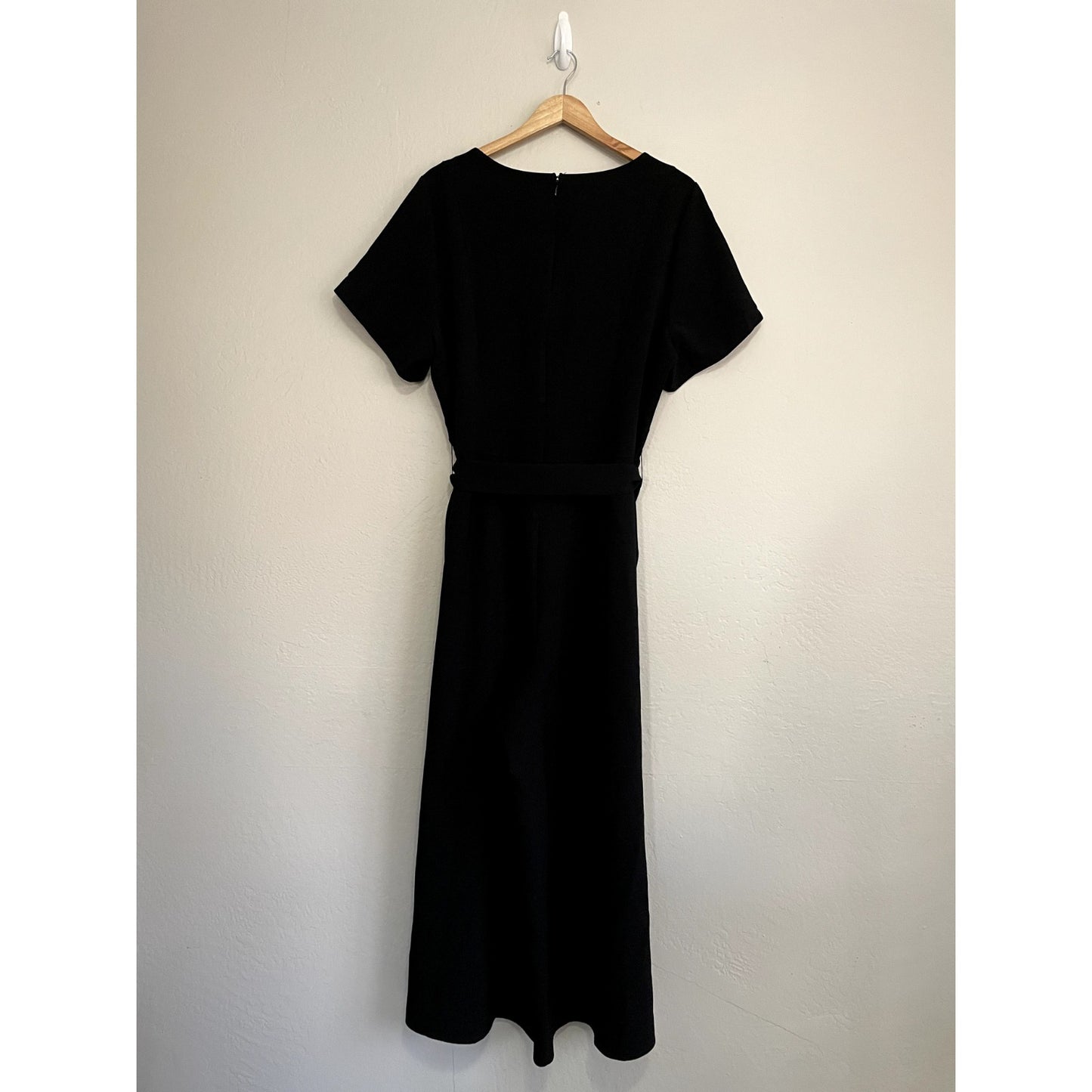 Lane Bryant Women Short Sleeve Wide Leg Jumpsuit Size 20 Black Round Neck NWT
