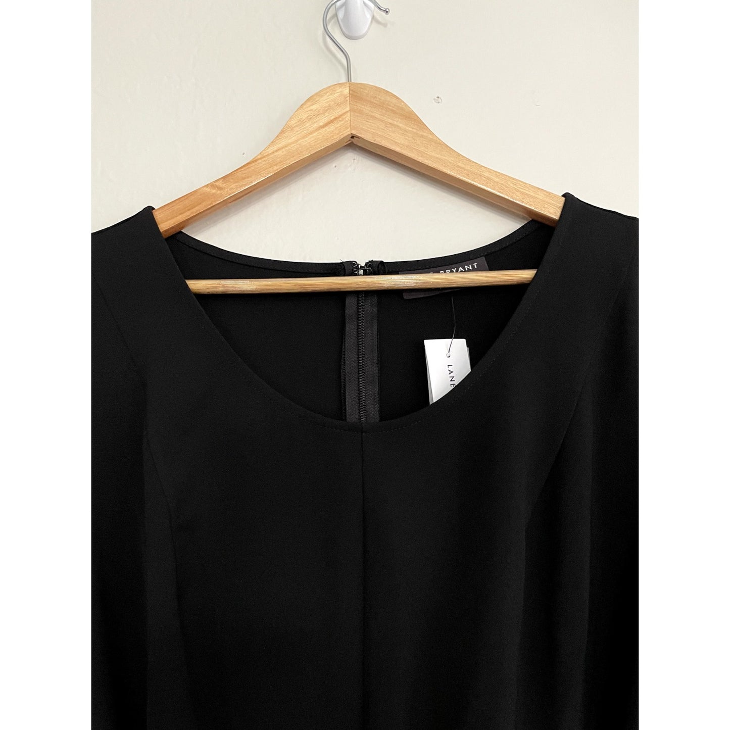 Lane Bryant Women Short Sleeve Wide Leg Jumpsuit Size 20 Black Round Neck NWT