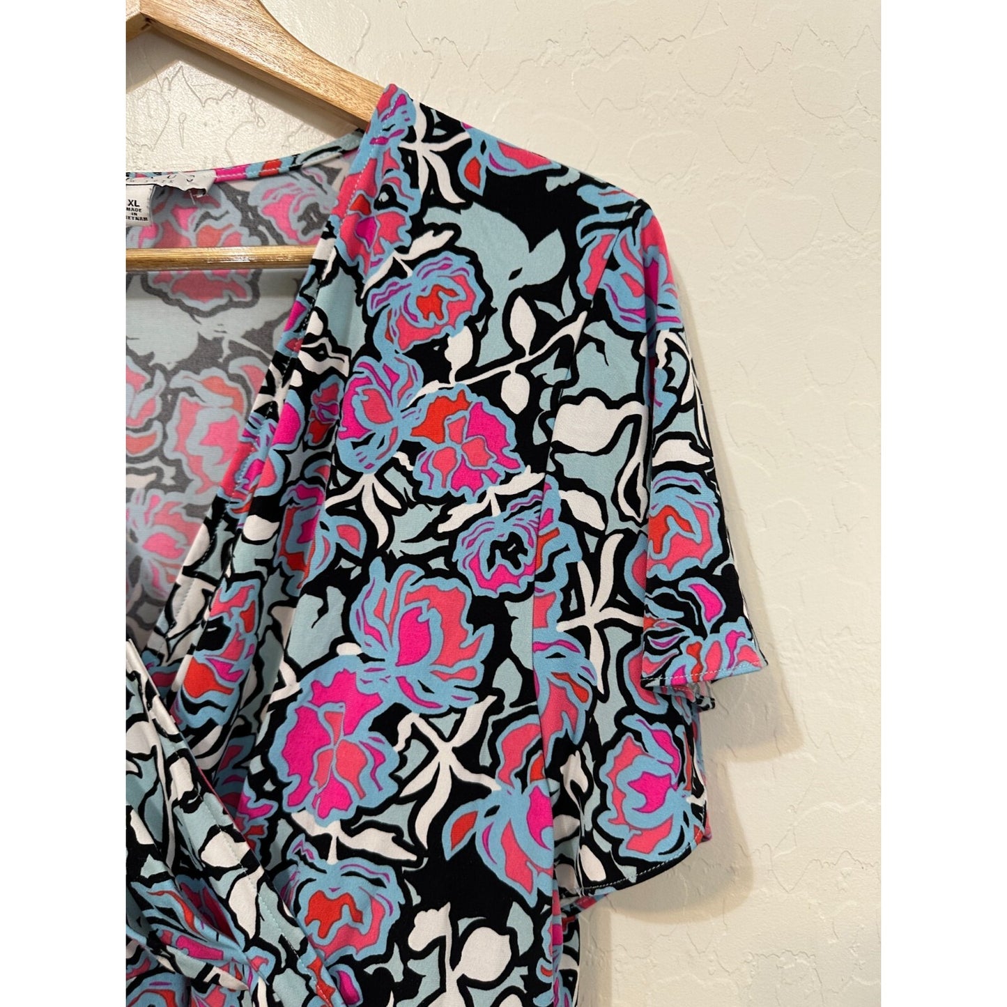 Y2K Babydoll Chaus New York Womans Floral Top Size XL Fairy 90s Spring Easter