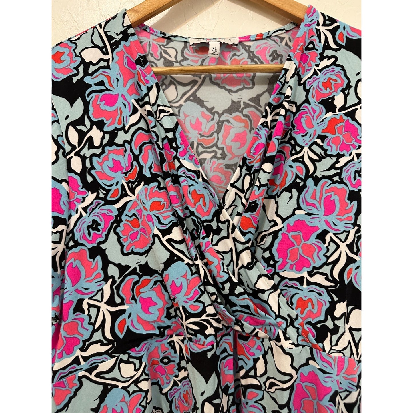 Y2K Babydoll Chaus New York Womans Floral Top Size XL Fairy 90s Spring Easter