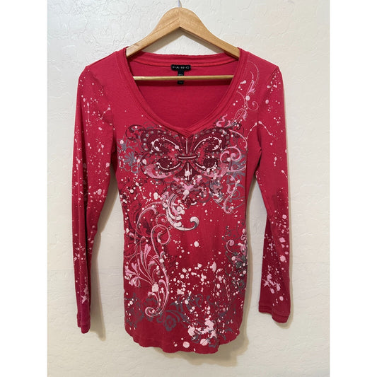 Y2K 90S Fang Womans Top Size XL Fairy Grunge Festival Rave Biker Western Rodeo