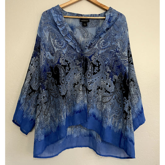 Lane Bryant Womans Top Size 18/20 Y2K Whimsigoth Grunge Fairy Lightweight Sheer