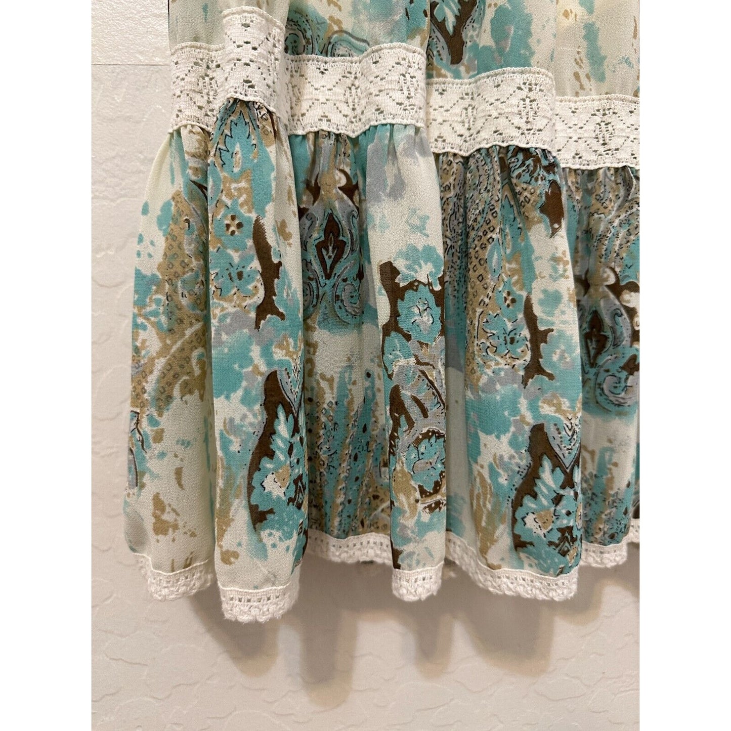 Vintage Y2K APT. 9 Womans Tiered Midi Skirt Size M Boho Festival Western Hippie