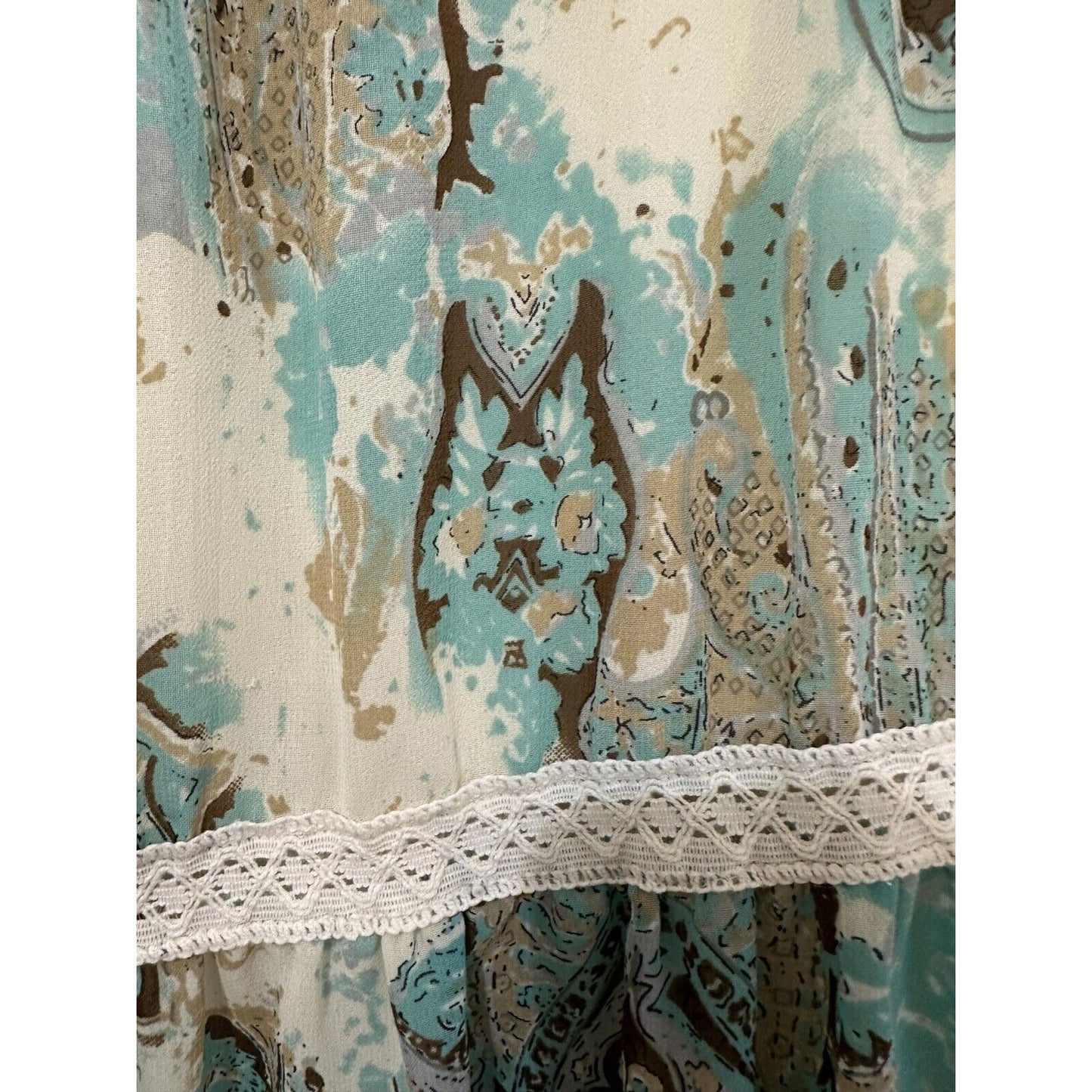 Vintage Y2K APT. 9 Womans Tiered Midi Skirt Size M Boho Festival Western Hippie