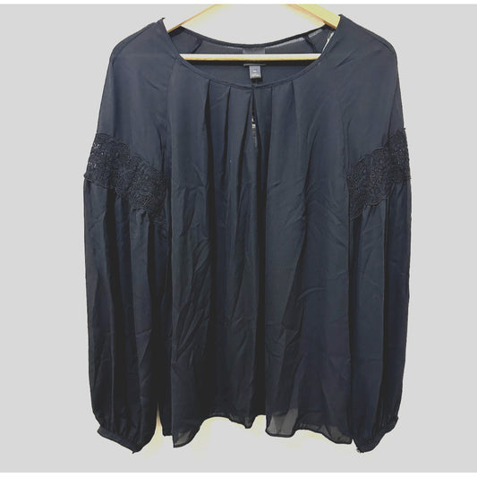 Worthington Womans Top Size XL Corporate Goth Whimsigoth Career Minimal Office